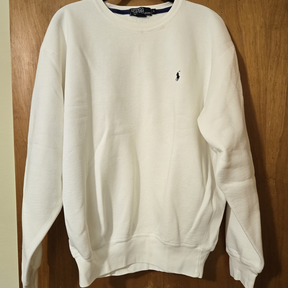 Polo by Ralph Lauren Men's White Crewneck Sweatshirt